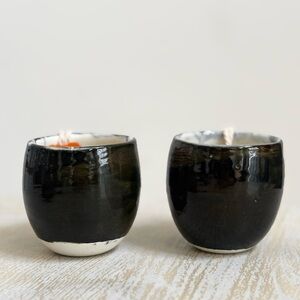 Handmade ceramic tea cups - set of 2